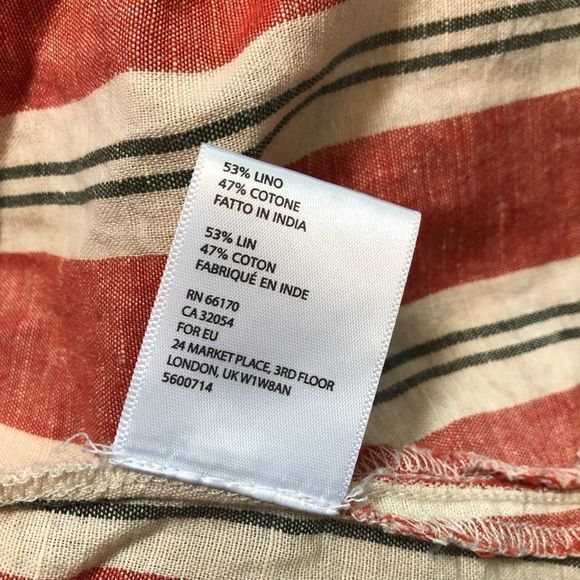 Urban Outfitters striped‎ linen mini dress with buttons woman’s size M - Picture 9 of 11
